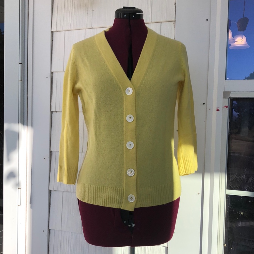 Isaac Mizrahi Live! Yellow Cashmere Sweater XS